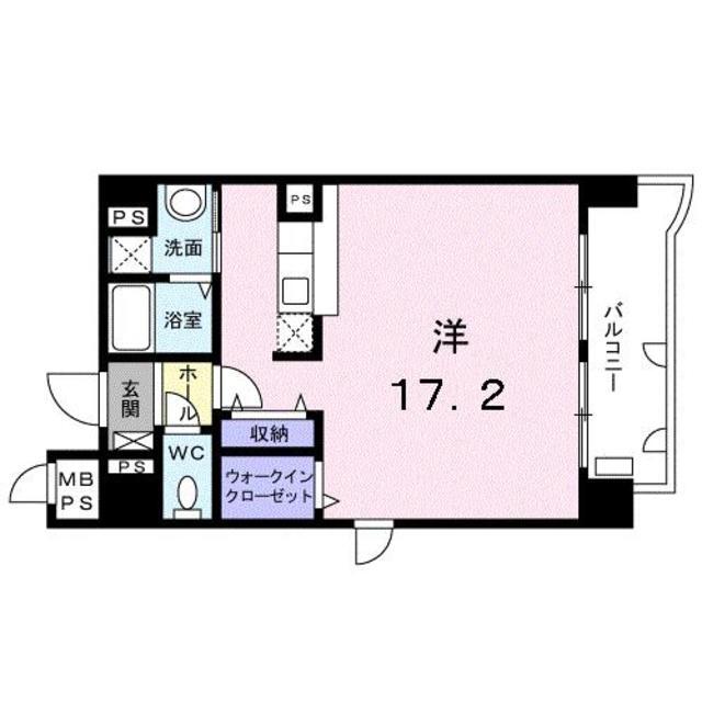 熊本市中央区新町のマンションの間取り