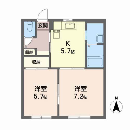 フレグランス広瀬の間取り