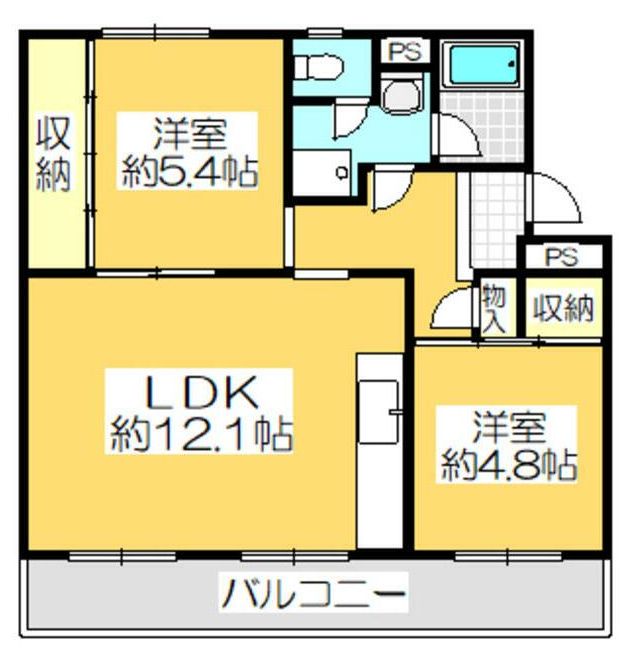 高松市屋島西町のマンションの間取り