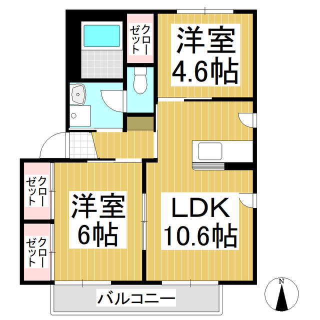 バリュージュトラウムＢの間取り