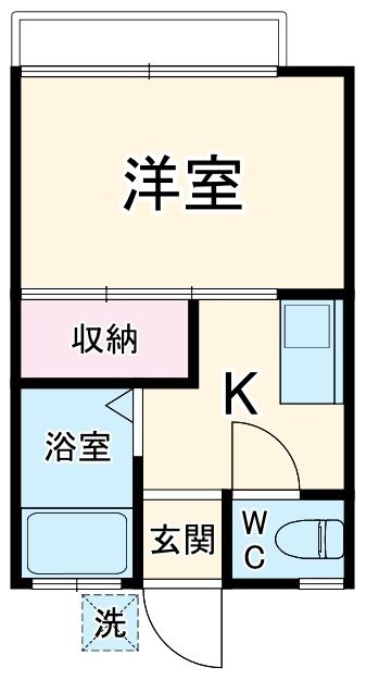 神奈川県厚木市関口（アパート）の賃貸物件の間取り