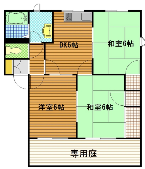 コーポ阿品Ａ棟の間取り