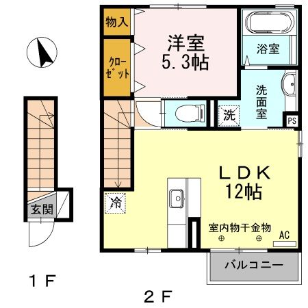 セジュールおいらせの間取り