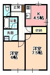 ハイツカミナオの間取り