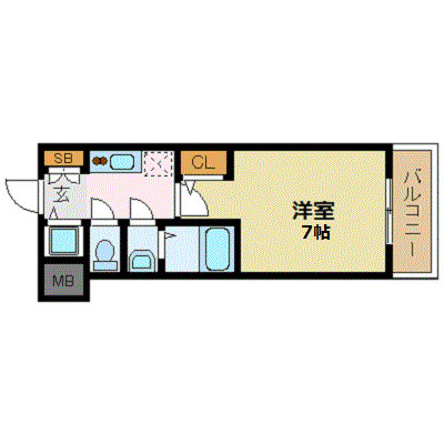 エスリード大阪上本町グリーズの間取り