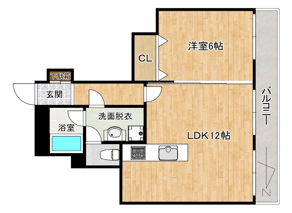 大建コーポ江坂IIの間取り