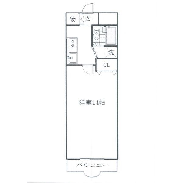 姫路市飾磨区若宮町のマンションの間取り