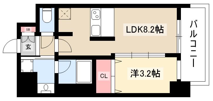 メイクス今池02の間取り