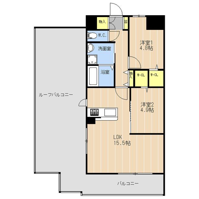 福岡市城南区友丘のマンションの間取り