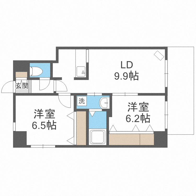 パルティーレ山鼻の間取り