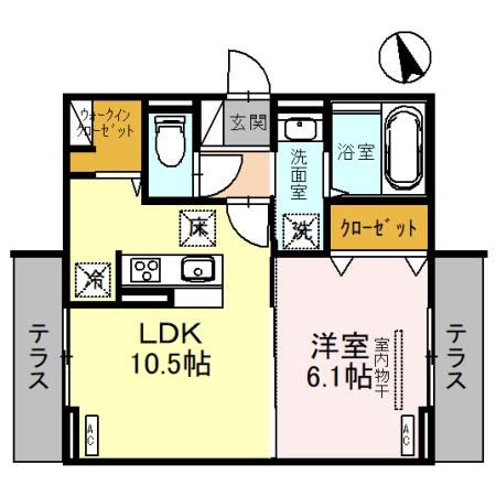 【八潮市大字伊勢野のアパートの間取り】