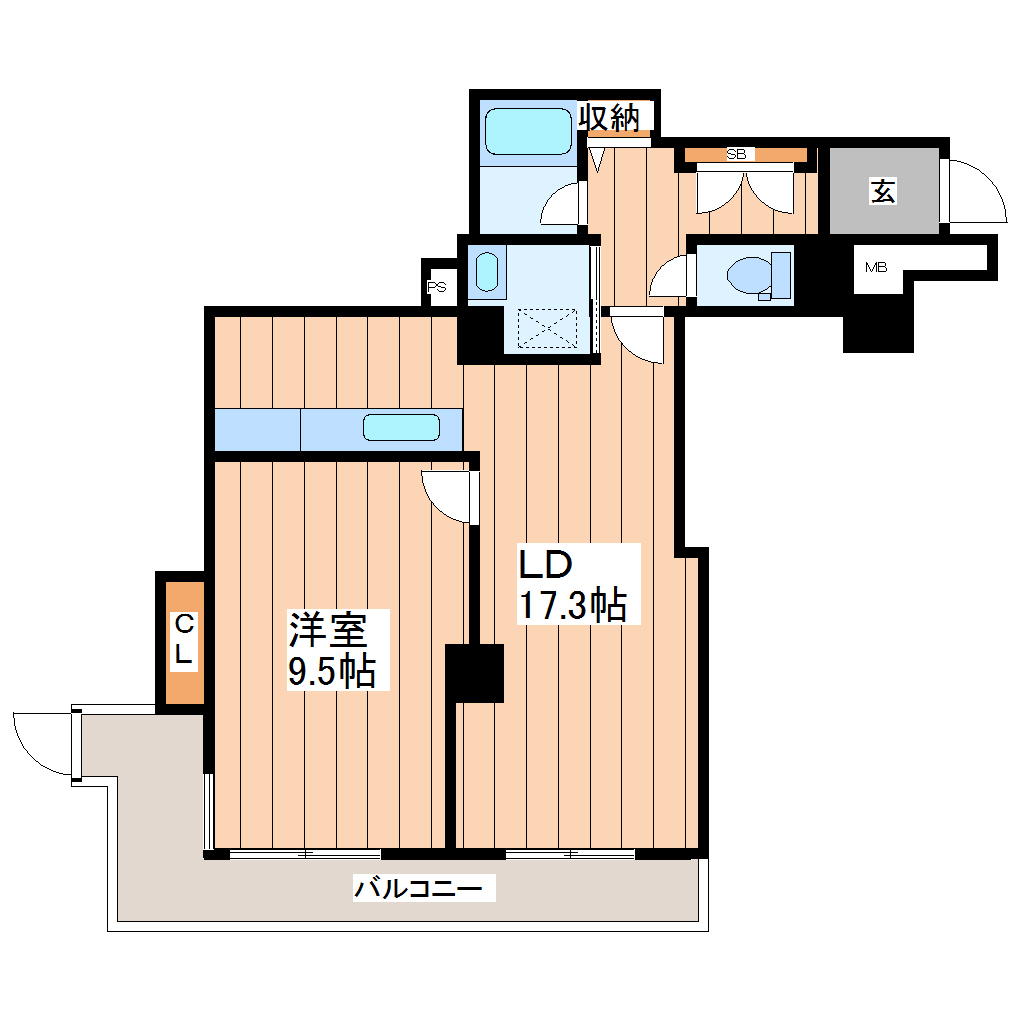 ツインタワー広瀬川・春圃の間取り