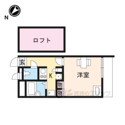 【奈良市佐保台西町のアパートの間取り】