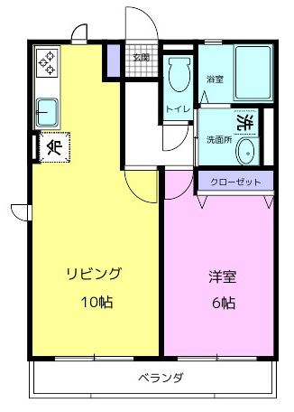 和歌山市冬野のアパートの間取り