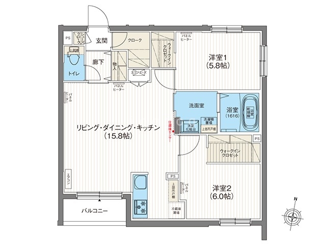 【エフュート南円山の間取り】