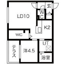 札幌市豊平区月寒西二条のマンションの間取り