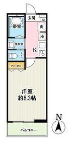 【所沢市大字上安松のアパートの間取り】