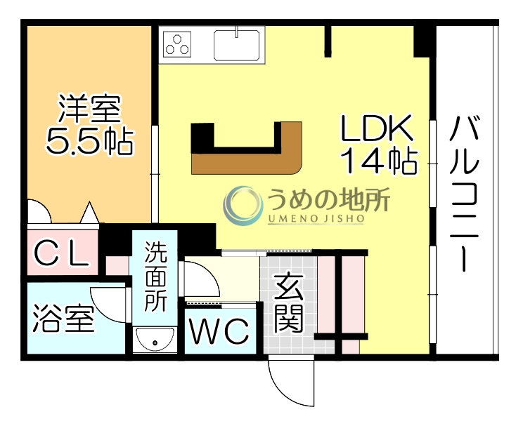 モンレーヴ本町Aの間取り