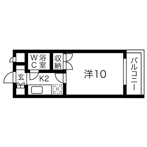 札幌市中央区南十五条西のマンションの間取り