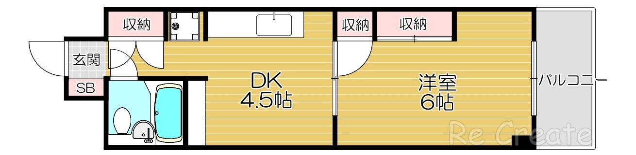 大阪市天王寺区生玉町のマンションの間取り