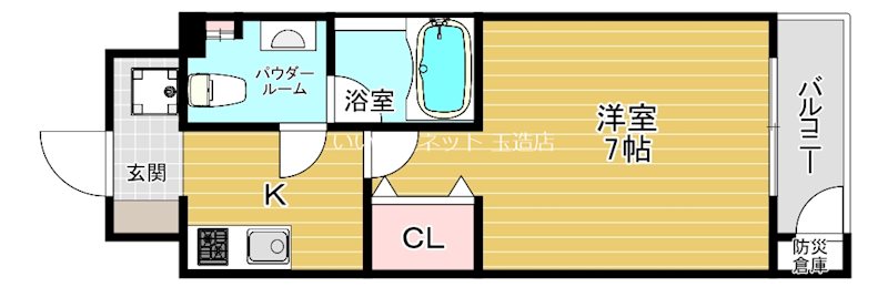 大阪市東成区深江南のマンションの間取り