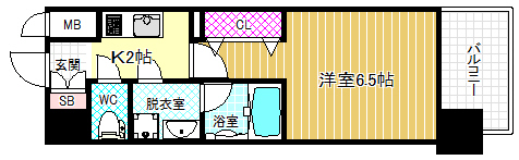 セイワパレス梅田茶屋町の間取り