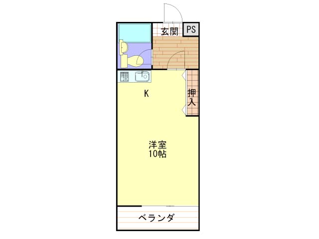 長野市真光寺のアパートの間取り