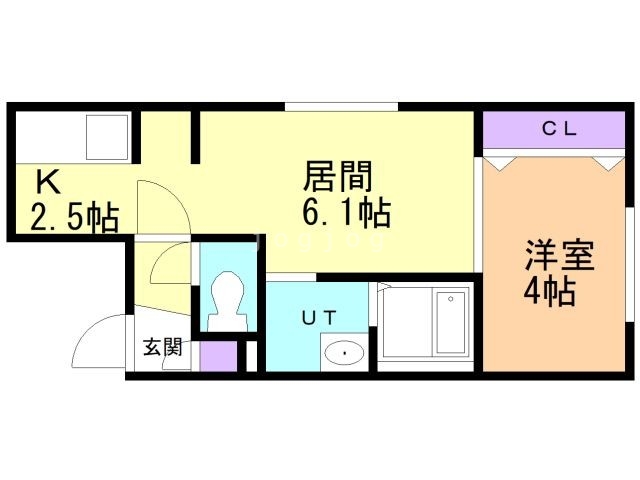 札幌市中央区南八条西のマンションの間取り