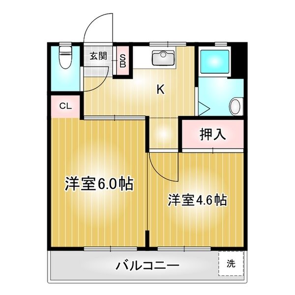 後藤石坂コーポの間取り