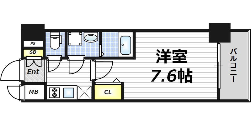 エスライズ天王寺EASTの間取り