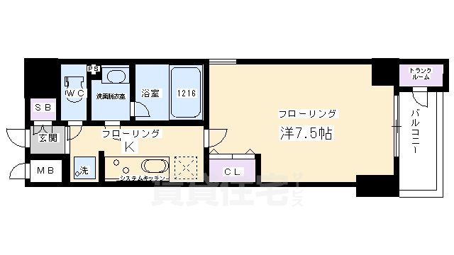 グラマシー京都　旧リエトコート塩小路堀川の間取り