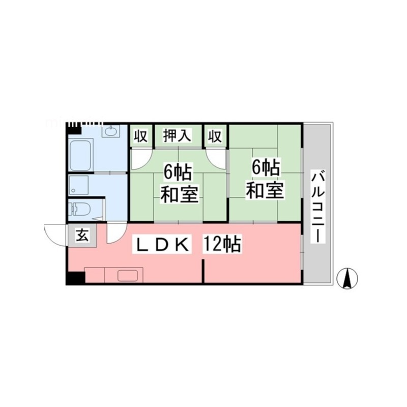 衣山駅前マンションの間取り