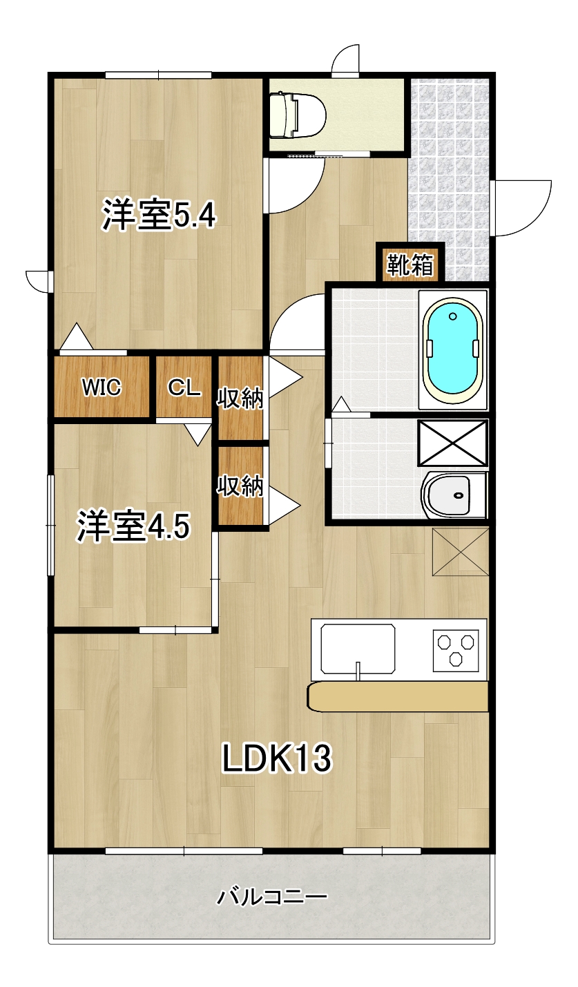 ヴェンティTOSU弐の間取り