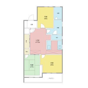 名古屋市中川区一色新町のマンションの間取り