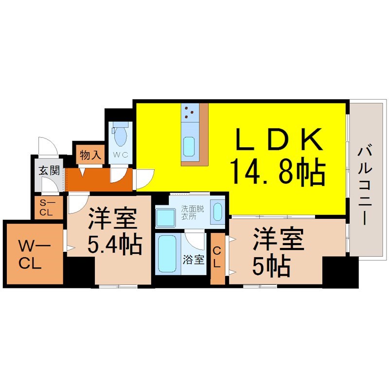 名古屋市東区泉のマンションの間取り