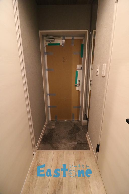 玄関　鏡付きのシューズボックスが嬉しい玄関♪