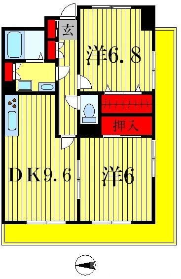 松戸市松戸のマンションの間取り