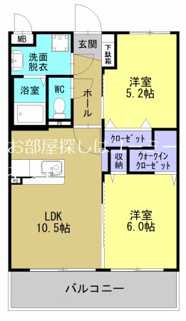 【薩摩川内市平佐町のマンションの間取り】