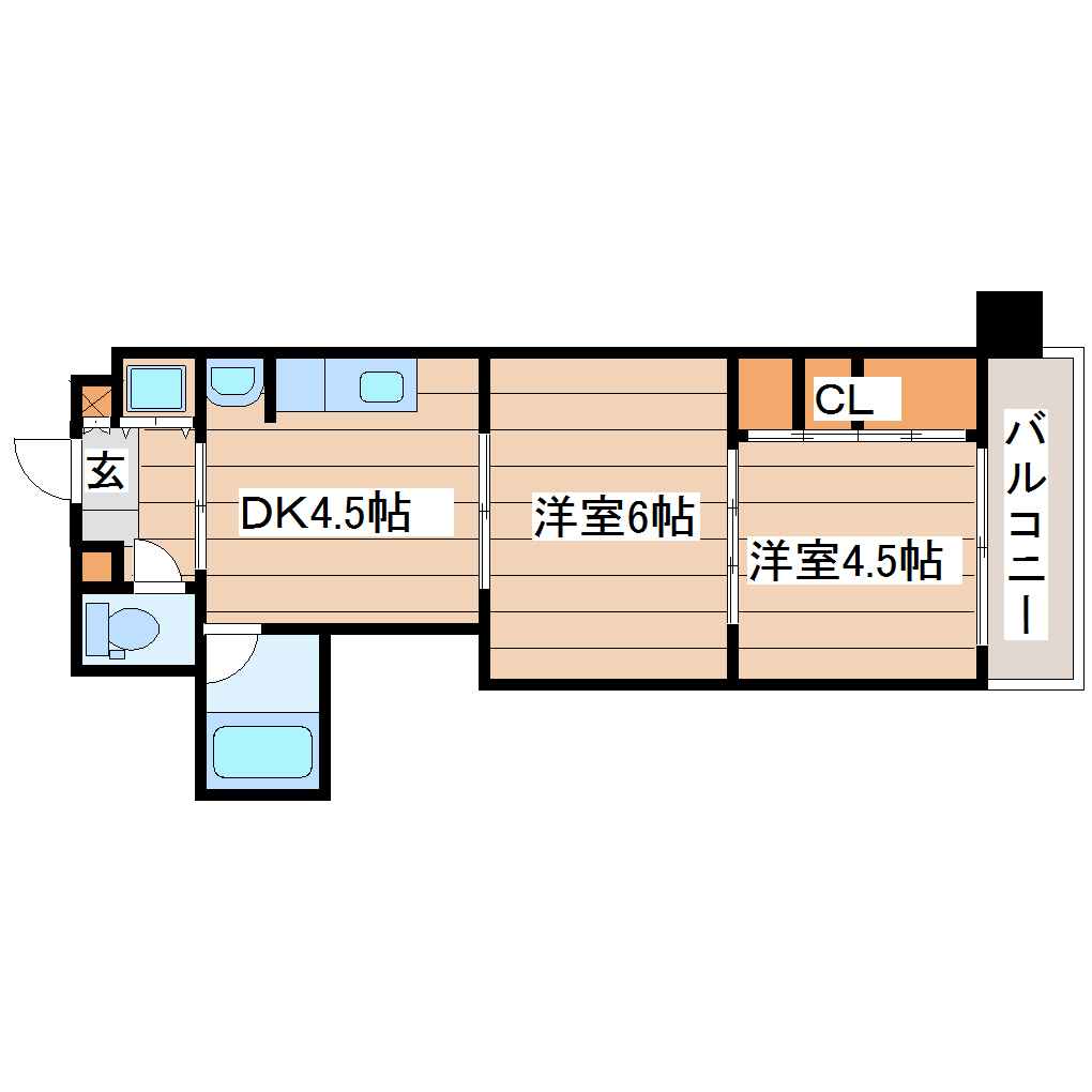 クレスト連坊の間取り