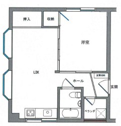 神戸市灘区永手町のマンションの間取り