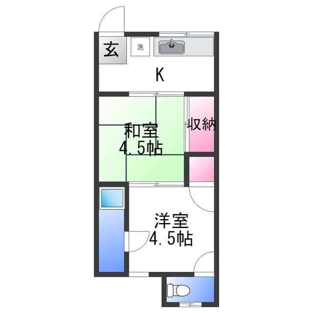 東松江文化住宅の間取り