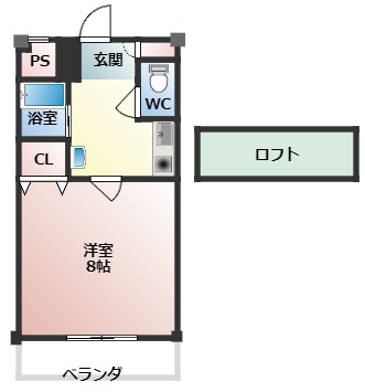 羽曳野市栄町のマンションの間取り