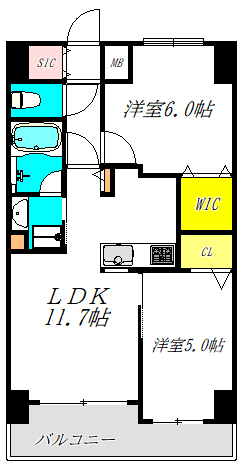 グラマシー京橋の間取り