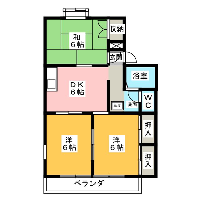 グリーンベルＢ棟の間取り