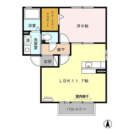 大里郡寄居町大字桜沢のアパートの間取り