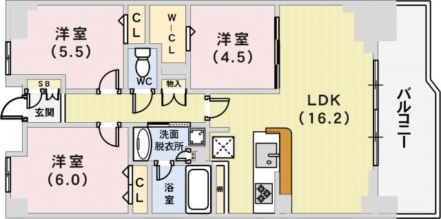 ワコーレ神戸元町マークスの間取り