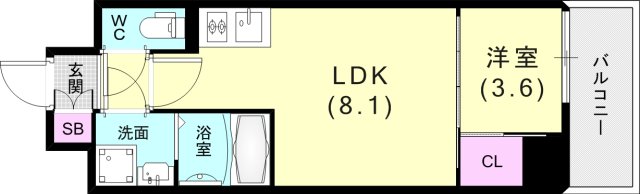 LIVIAZ KOBE LaMerの間取り