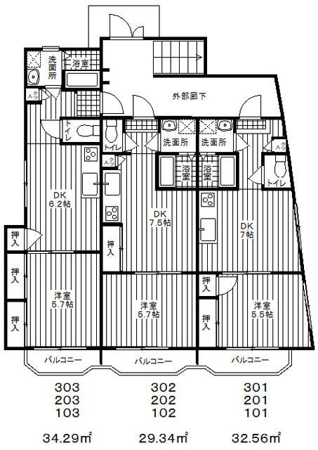 クレセント北島の間取り