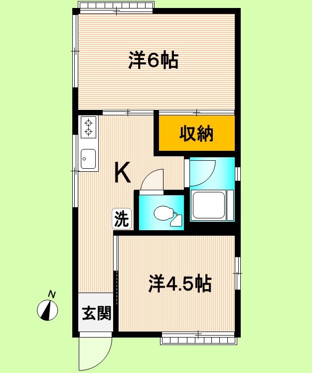 東京都中野区野方３（アパート）の賃貸物件の間取り