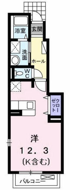 東京都八王子市打越町（アパート）の賃貸物件の間取り
